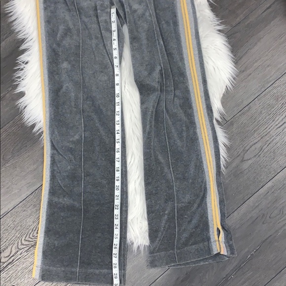 Vince Velour Wide Leg Side Stripe Track Pant Medium Grey Size Small - Picture 9 of 10